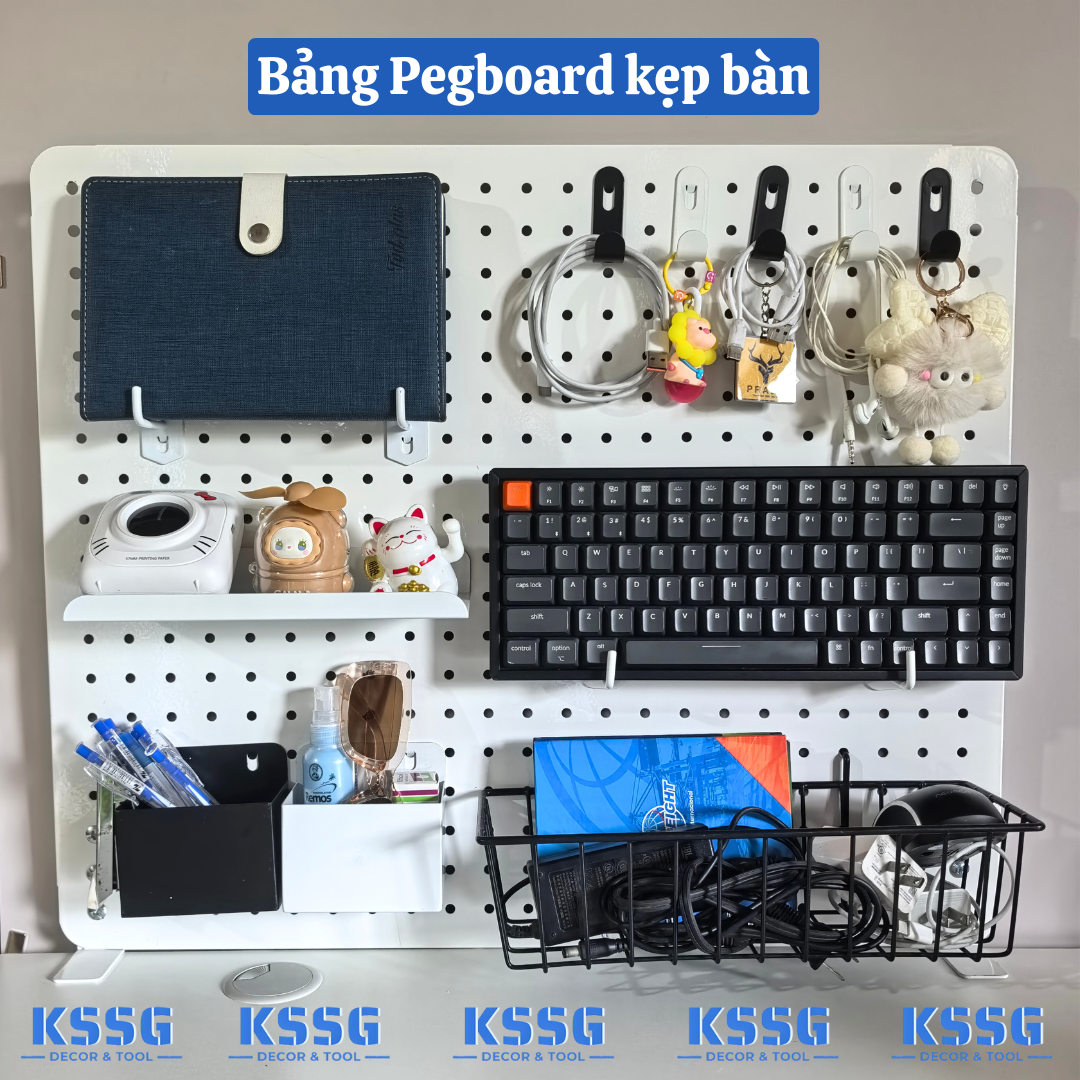 BẢNG PEGBOARD KẸP BÀN TRANG TRÍ BÀN LÀM VIỆC