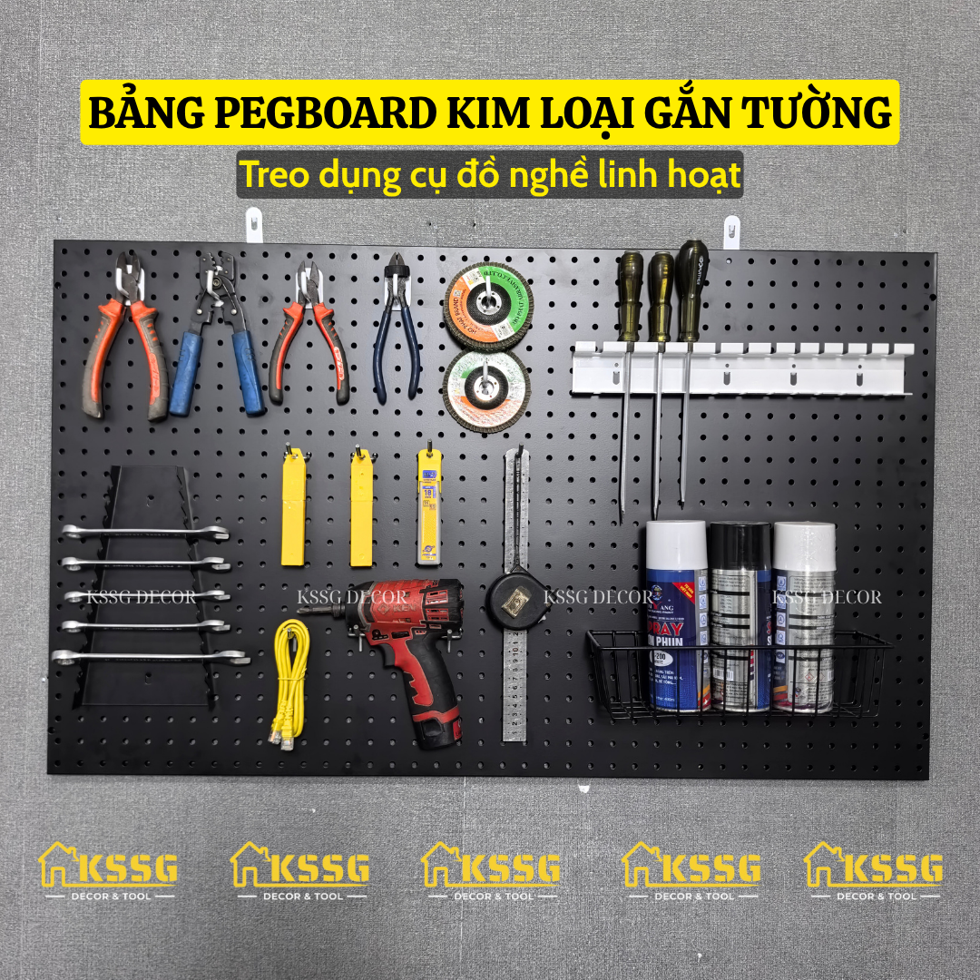 TẤM TÔN ĐỤC LỖ CÀI MÓC TREO PHỤ KIỆN 1mx60
